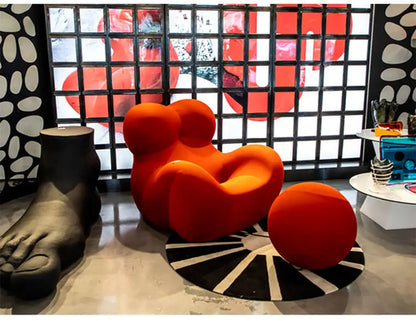 Minimalist Italian design comfortable living room single sofa chair - Lorena Segura Design