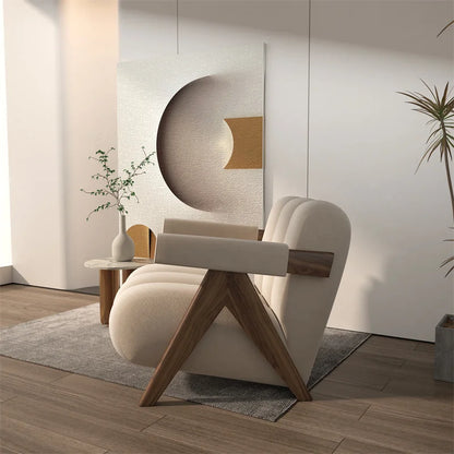 Nordic Wood Living Room Chairs Modern Living Room Sofas Home Balcony - Lorena Segura Design