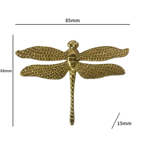Nordic Gold Dragonfly Single Hole Brass Furniture Handle Luxurious - Lorena Segura Design Lorena Segura Design