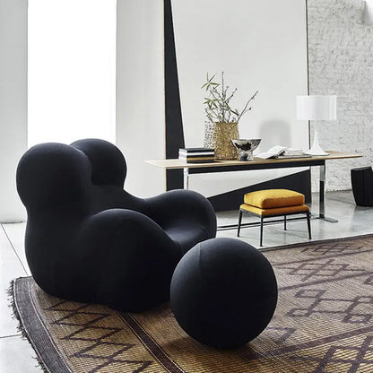 Minimalist Italian design comfortable living room single sofa chair - Lorena Segura Design