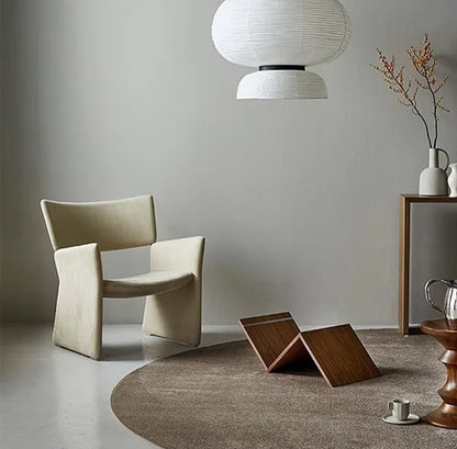 Nordic customize fabric dining chairs modern luxury single sofa boucle - Lorena Segura Design