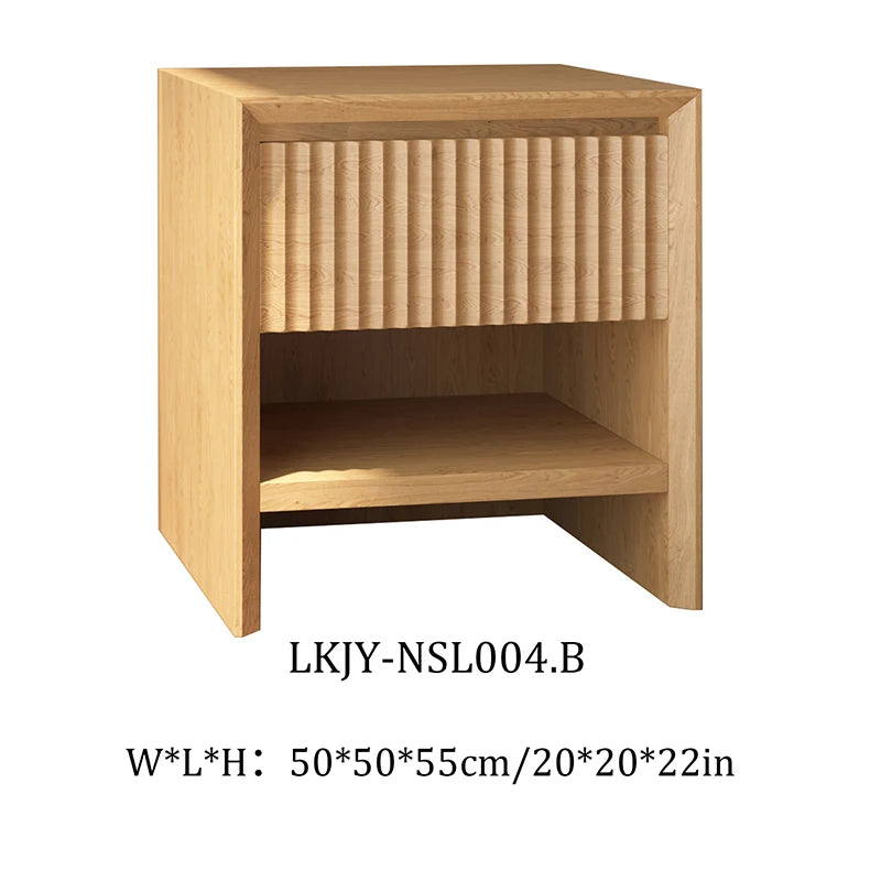 Modern Nightstand Wooden Oak - Lorena Segura Design
