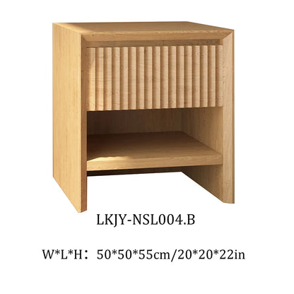 Modern Nightstand Wooden Oak - Lorena Segura Design