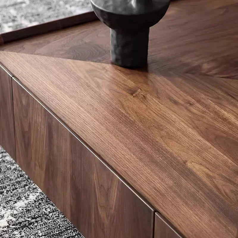 Square Coffee Table Walnut Grain - Lorena Segura Design