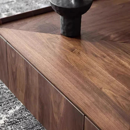 Square Coffee Table Walnut Grain - Lorena Segura Design