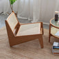 Nordic Solid Wood Rattan Woven Recliner Armchair - Lorena Segura Design