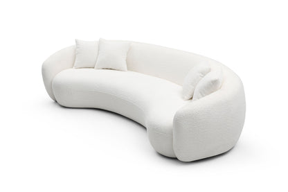 102'' 5-Seater Boucle Sofa Modern Sectional Half Moon Leisure Couch - Lorena Segura Design