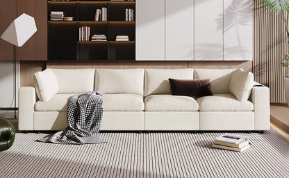 Upholstered Modular Sofa with  with Storage Space, USB Charge - Lorena Segura Design