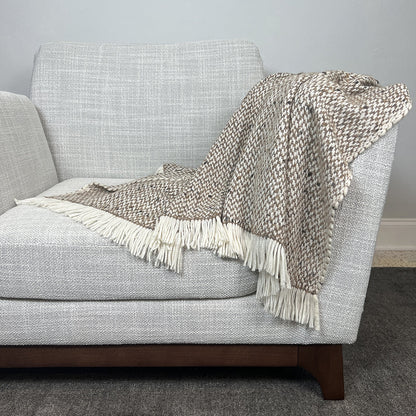 Chunky Camel Weave Alpaca Throw - Lorena Segura Design