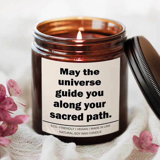 May the universe guide you along your sacred path Candle - Lorena Segura Design Lorena Segura Design