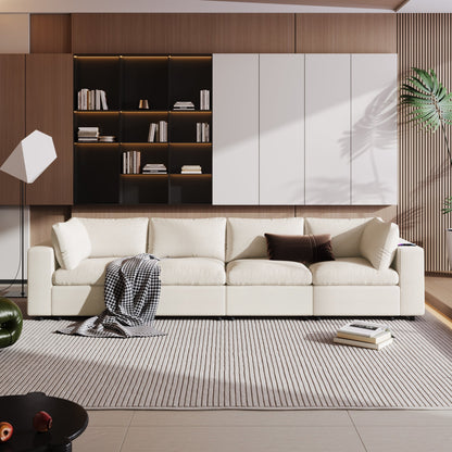 Upholstered Modular Sofa with  with Storage Space, USB Charge - Lorena Segura Design