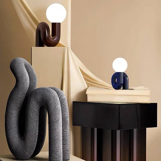 Modern Spiral Bedside Table Lamp - Quirky Whimsical Desk Lamp - Lorena Segura Design Lorena Segura Design
