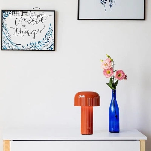 Mushroom Beside Lamp - Bellhop Portable LED Table Lamp - Lorena Segura Design Lorena Segura Design